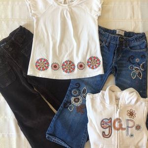 babyGap girls size 4T 4-piece matching set. GUC